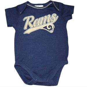 Rams Infant Baby One Piece Size 0-3 Months NFL Football Athleisure Sporty Fandom